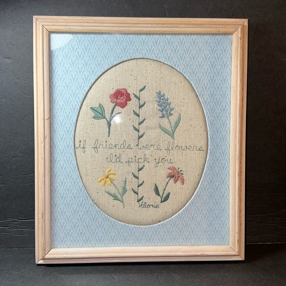 Vintage Valories Folk Art Appliqué needlework print - Picture 1 of 5